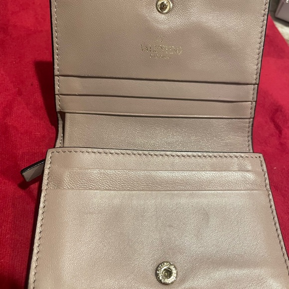 Valentino Studded Metallic Leather Wallet - Picture 5 of 9